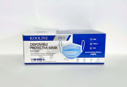 Blue Face Mask, Medical Masks, Ear Loop Face Mask | Disposable,Ear loop,Face Masks,Masks,Medical supplies,One size, Mascarillas Medicas